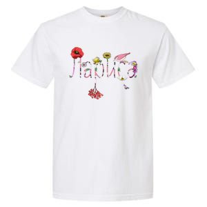 Funny Russian Name Larisa Gift Personalized Floral Botanical Gift Garment-Dyed Heavyweight T-Shirt