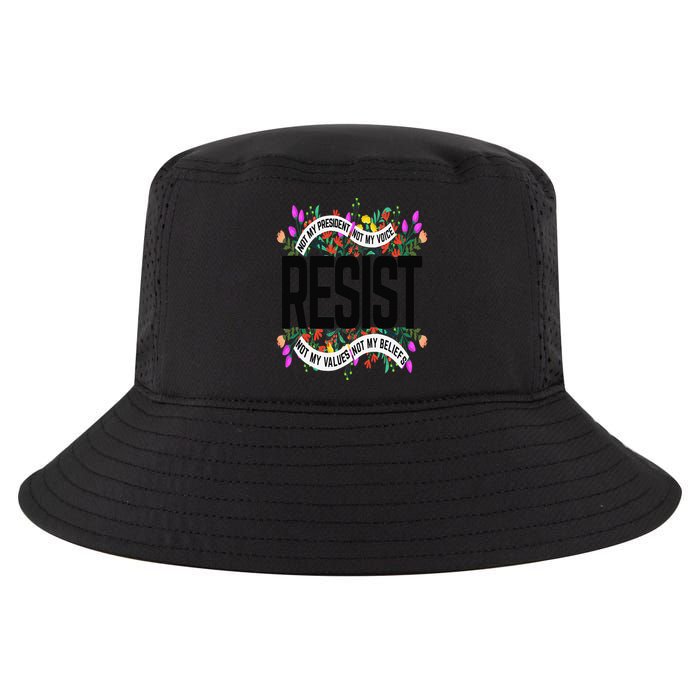 Floral Resist Not My President Not My Voice Not My Values Cool Comfort Performance Bucket Hat