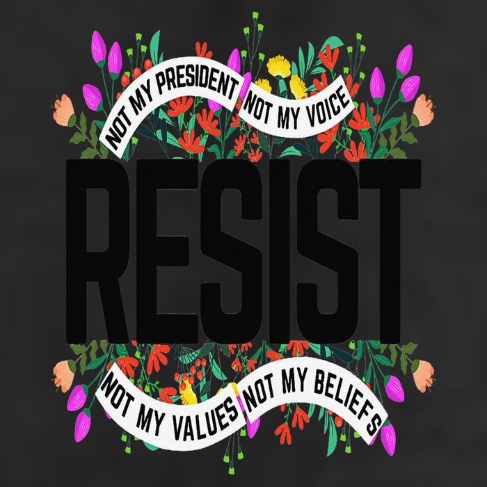 Floral Resist Not My President Not My Voice Not My Values Cool Comfort Performance Bucket Hat