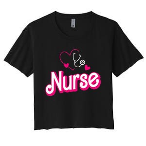 Funny Retro Nurse Gifts for Nurse Week Women's Crop Top Tee