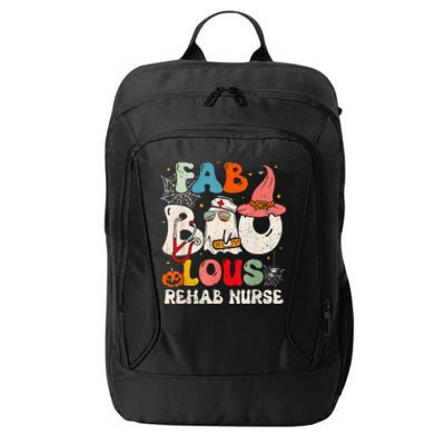 Faboolous Rehab Nurse Groovy Cute Halloween Spooky Season City Backpack