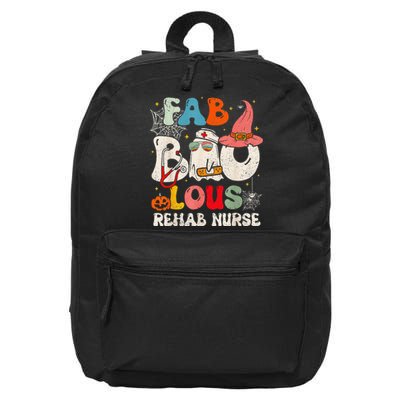 Faboolous Rehab Nurse Groovy Cute Halloween Spooky Season 16 in Basic Backpack