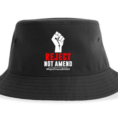 Funny Reject Not Amend Reject Finance Bill 2024 Gift Sustainable Bucket Hat