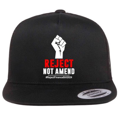 Funny Reject Not Amend Reject Finance Bill 2024 Gift Flatbill Hat