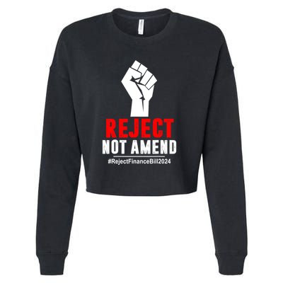 Funny Reject Not Amend Reject Finance Bill 2024 Gift Cropped Pullover Crew