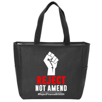 Funny Reject Not Amend Reject Finance Bill 2024 Gift Zip Tote Bag