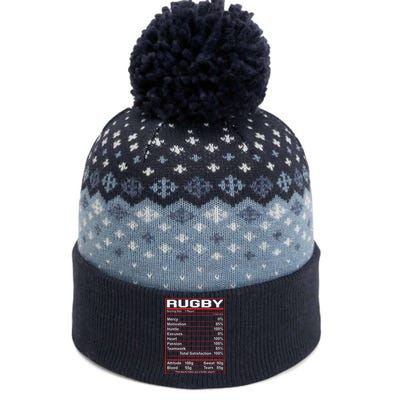 Funny Rugby Nutrition Facts Rugby Player The Baniff Cuffed Pom Beanie