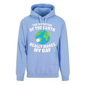 Funny Rotation Of Earth Day Joke Science Unisex Surf Hoodie