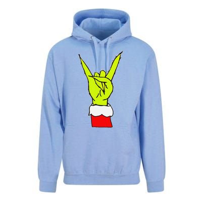 Funny Rock On Hand Christmas Rock & Roll Elf Xmas Unisex Surf Hoodie