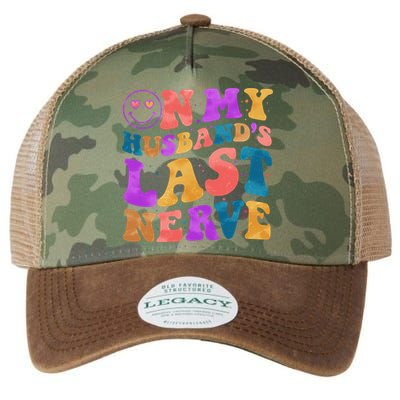 Funny Retro On My Husband's Last Nerve Legacy Tie Dye Trucker Hat