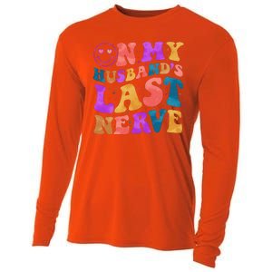 Funny Retro On My Husband's Last Nerve Cooling Performance Long Sleeve Crew