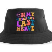 Funny Retro On My Husband's Last Nerve Sustainable Bucket Hat