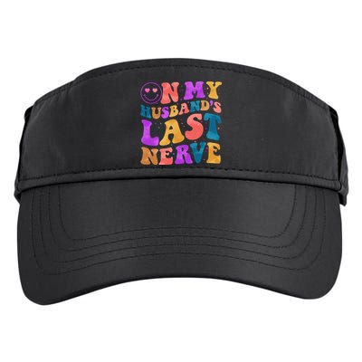 Funny Retro On My Husband's Last Nerve Adult Drive Performance Visor