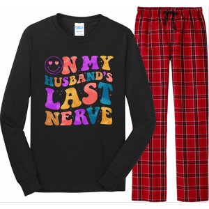 Funny Retro On My Husband's Last Nerve Long Sleeve Pajama Set