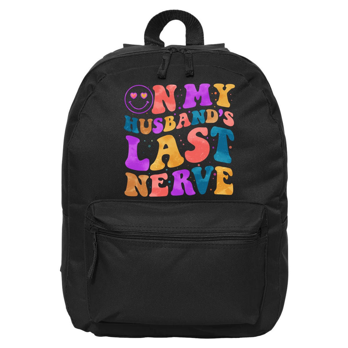 Funny Retro On My Husband's Last Nerve 16 in Basic Backpack
