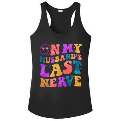 Funny Retro On My Husband's Last Nerve Ladies PosiCharge Competitor Racerback Tank