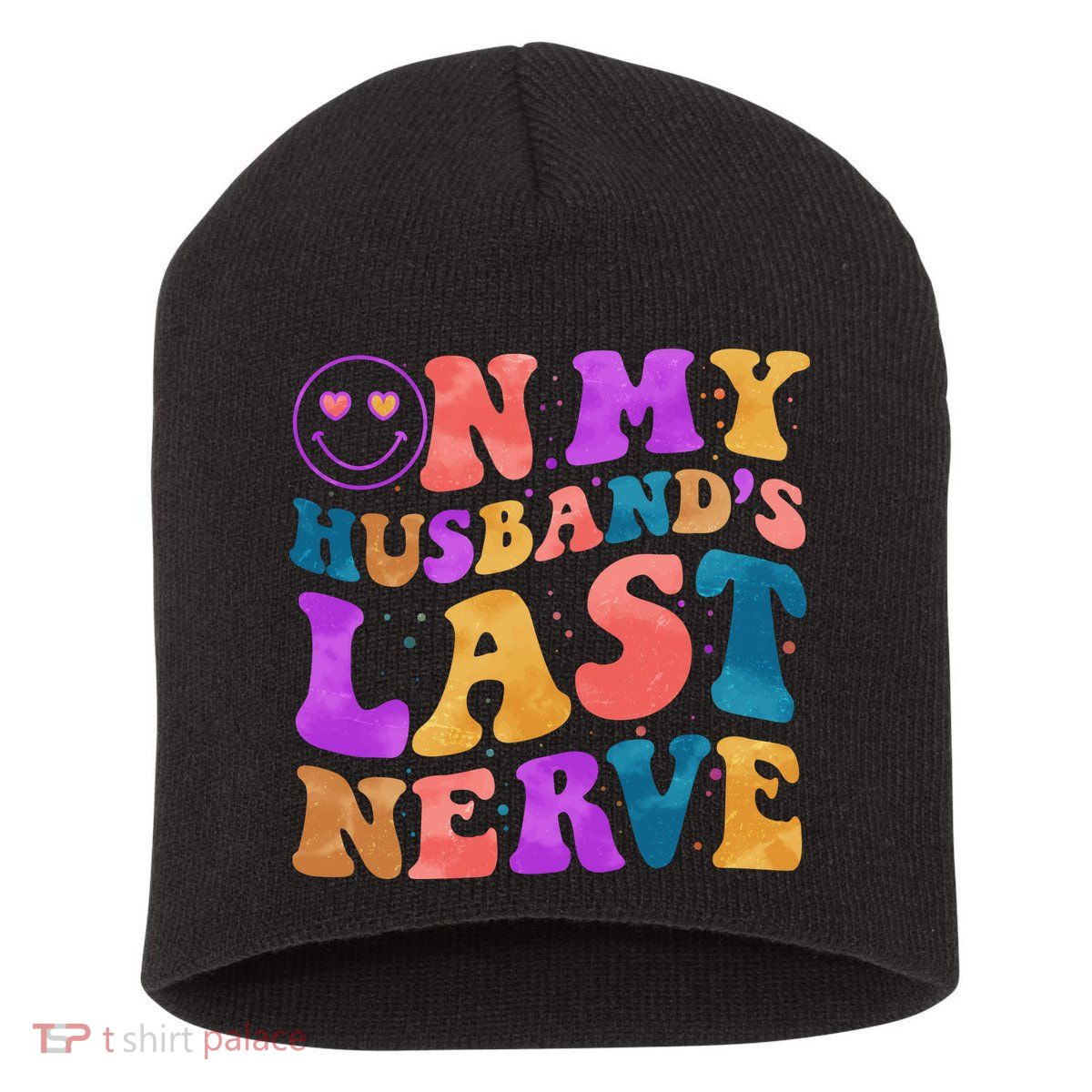 Funny Retro On My Husband's Last Nerve Short Acrylic Beanie