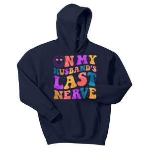 Funny Retro On My Husband's Last Nerve Kids Hoodie