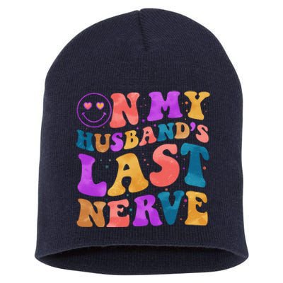 Funny Retro On My Husband's Last Nerve Short Acrylic Beanie