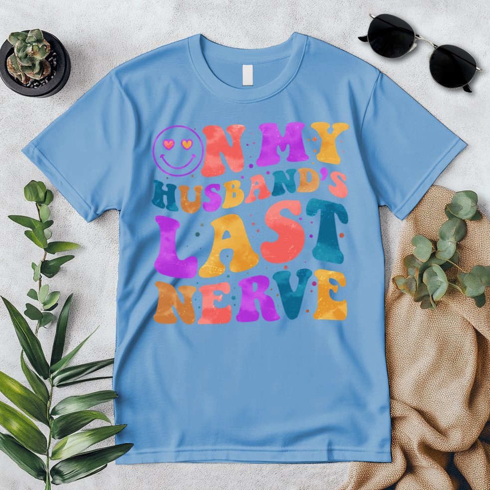 Funny Retro On My Husband's Last Nerve Premium T-Shirt