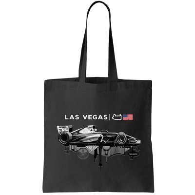 Formula Racing Open Wheel Car Las Vegas Circuit Usa Flag Bag