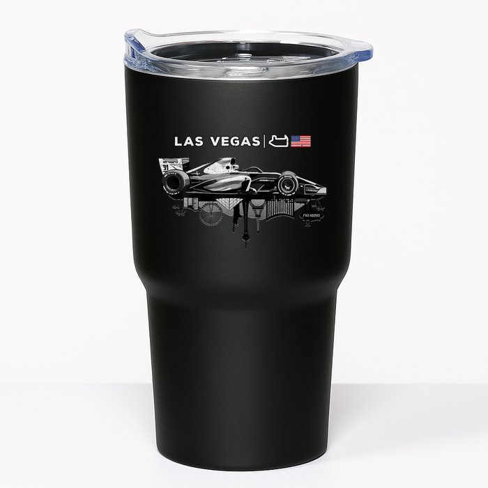 Formula Racing Open Wheel Car Las Vegas Circuit Usa Flag Tumbler