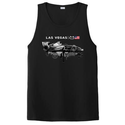 Formula Racing Open Wheel Car Las Vegas Circuit Usa Flag PosiCharge Competitor Tank