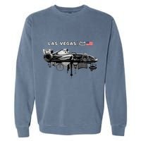 Formula Racing Open Wheel Car Las Vegas Circuit Usa Flag Garment-Dyed Sweatshirt