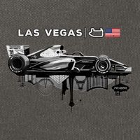 Formula Racing Open Wheel Car Las Vegas Circuit Usa Flag Cotton Canvas Backpack