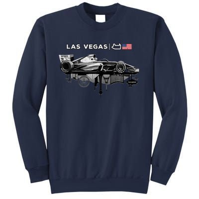 Formula Racing Open Wheel Car Las Vegas Circuit Usa Flag Sweatshirt