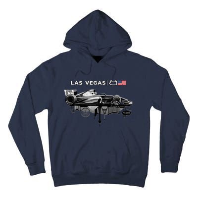 Formula Racing Open Wheel Car Las Vegas Circuit Usa Flag Tall Hoodie