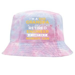 Funny Retirement Outfit For A Retired Engineer Grandpa Tie-Dyed Bucket Hat