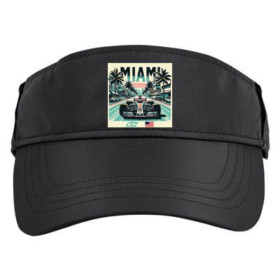 Formula Racing Open Wheel Car Retro Miami Circuit Usa Flag Adult Drive Performance Visor