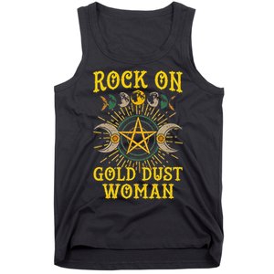 Funny Rock On Gold Dust Woman Gift For Birthday Tank Top