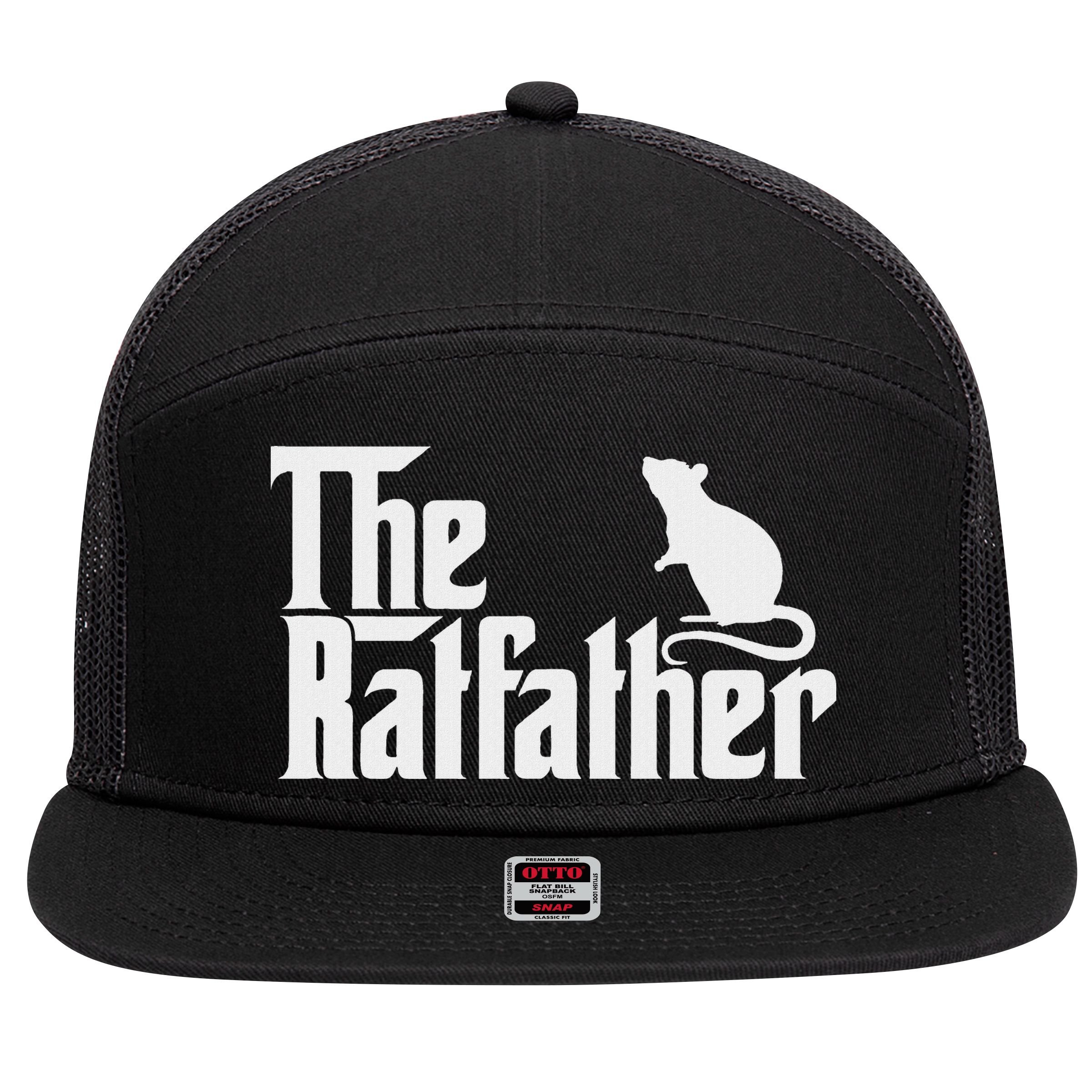 Funny Rat Owner Gift Of The Rat Father Dad 7 Panel Mesh Trucker Snapback Hat