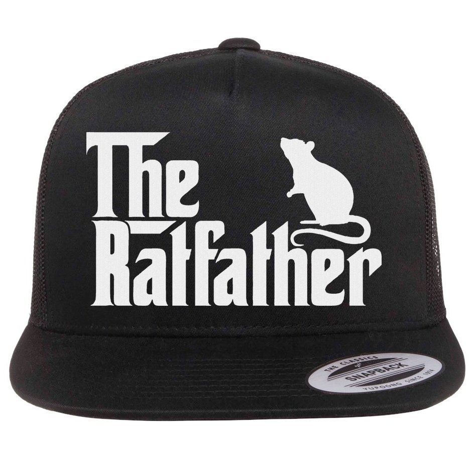Funny Rat Owner Gift Of The Rat Father Dad Flat Bill Trucker Hat