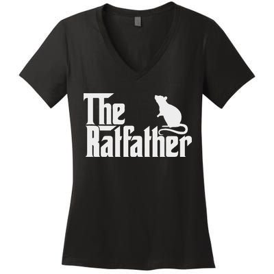Funny Rat Owner Gift Of The Rat Father Dad Women's V-Neck T-Shirt