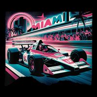Formula Racing Open Wheel Car Retro Miami Circuit Usa Flag Toddler Sweatshirt