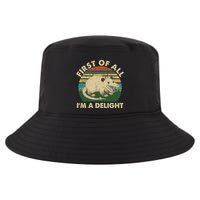 Funny Retro Opossum First Of All Im A Delight Cool Comfort Performance Bucket Hat