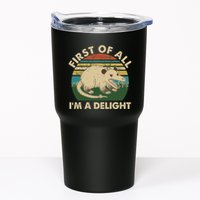 Funny Retro Opossum First Of All Im A Delight Tumbler