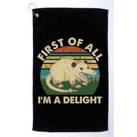 Funny Retro Opossum First Of All Im A Delight Golf Towel