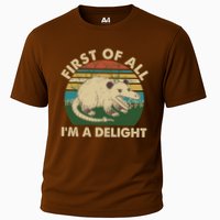 Funny Retro Opossum First Of All Im A Delight Performance Shirt