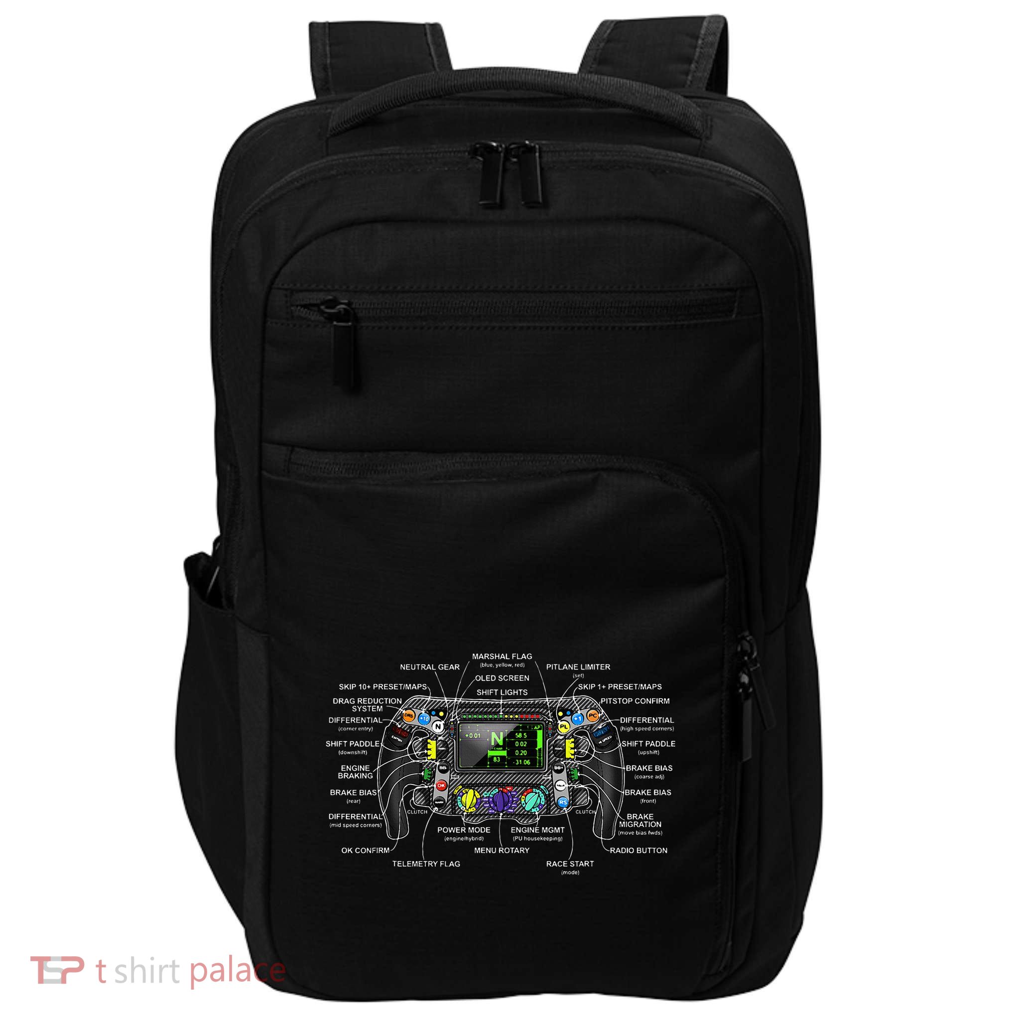 Formula Racing Open Wheel Car Fan Steering Wheel Explained Impact Tech Backpack