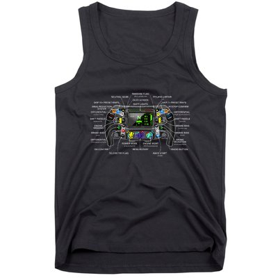 Formula Racing Open Wheel Car Fan Steering Wheel Explained Tank Top