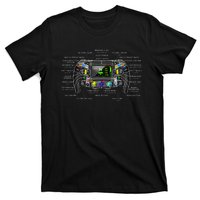 Formula Racing Open Wheel Car Fan Steering Wheel Explained T-Shirt