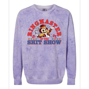 Funny Ringmaster Of The Shit Show The Show Must Go On Colorblast Crewneck Sweatshirt