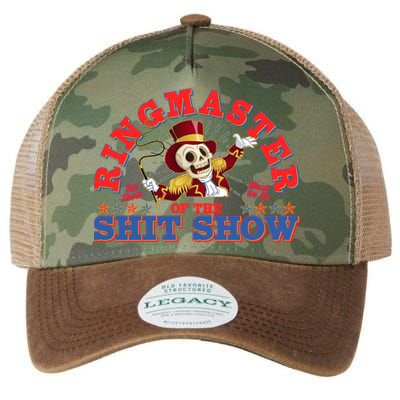 Funny Ringmaster Of The Shit Show The Show Must Go On Legacy Tie Dye Trucker Hat