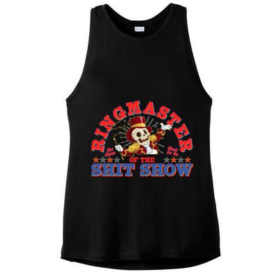 Funny Ringmaster Of The Shit Show The Show Must Go On Ladies PosiCharge Tri-Blend Wicking Tank