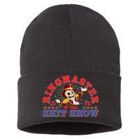 Funny Ringmaster Of The Shit Show The Show Must Go On Sustainable Knit Beanie