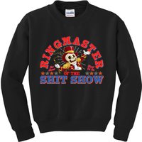 Funny Ringmaster Of The Shit Show The Show Must Go On Kids Sweatshirt